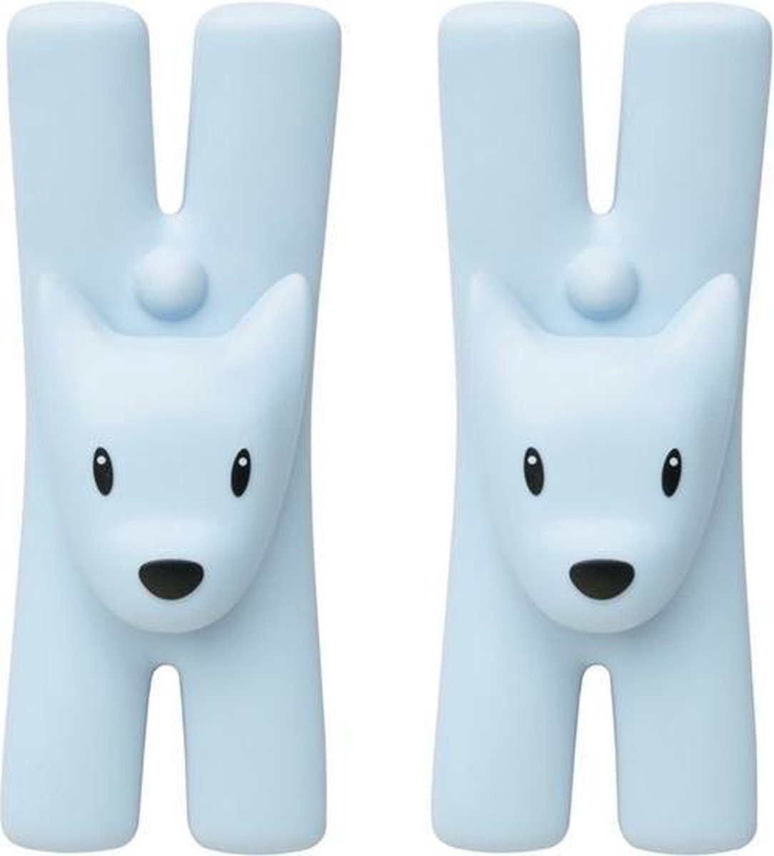 Alessi Pets zakklem met magneet hond set van 2 lichtblauw