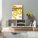en.casa meuble TV Reyljand 120x35x50 cm blanc et teck