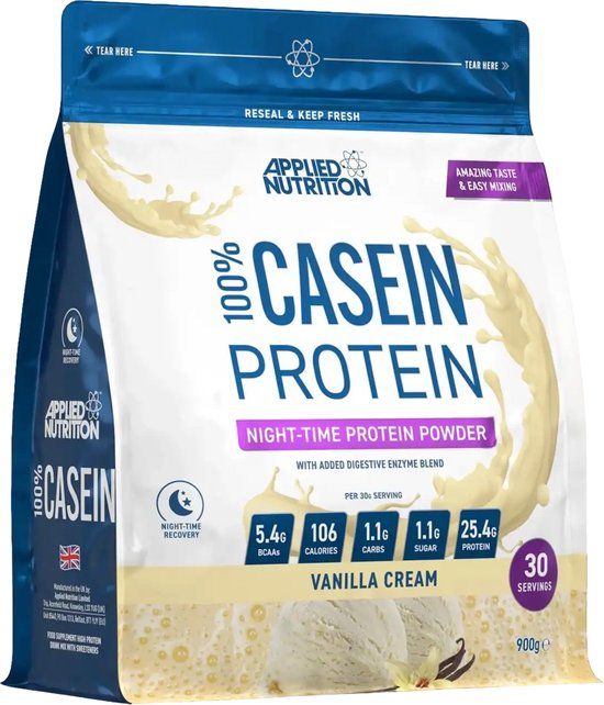 Applied Nutrition 100% Casein Protein - 900 g - Vanilla