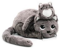 Les duéglingos Les Ptipotos - Pluche Knuffel Miaou De Kat Moeder En Haar Grijze Baby