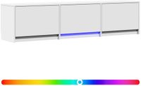 vidaXL TV-kast met LED 165 x 34 x 40 cm Wit Geconstrueerd hout