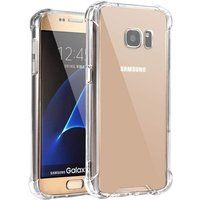 Phonillico® Case voor Samsung Galaxy S7 - Schokbestendige bescherming Zachte siliconen Transparant