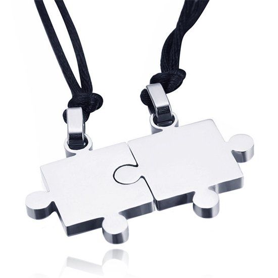 LGT JWLS LGT Jewels Vriendschapsketting Edelstaal Puzzelstuk