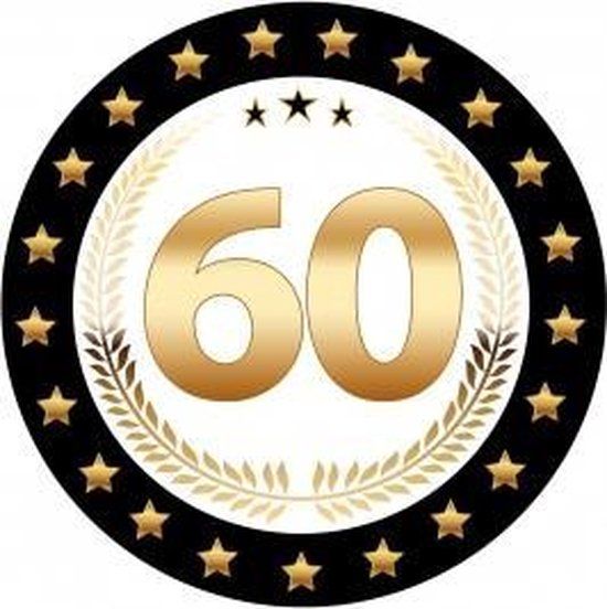 Bellatio Decorations 60 jaar luxe bierviltjes/onderzetters - 75 stuks - Multi