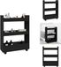 vidaXL - Trolley de rangement - étroit - 3 niveaux - traité - bois - noir