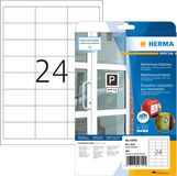 HERMA Wetterfeste Etiketten aus Spezialpapier, 66 x 33,8 mm weiß, Papier, imprägniert, selbstklebend, 480 Stück