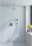 FortiFura Calvi inbouw regendoucheset – Ø25 cm hoofddouche – 20 cm plafondbuis – 3-standen ronde handdouche – RVS geborsteld