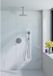 FortiFura Calvi inbouw regendoucheset – Ø25 cm hoofddouche – 20 cm plafondbuis  – 3-standen ronde handdouche – RVS geborsteld