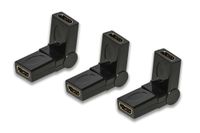 LINK LKADAT9903 Adapter HDMI-bus naar HDMI-bus met 360° draaibare stekker - Full HD 1080p videoverlenging voor tv, monitor, pc en projectoren, 3 stuks