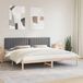 Maison Exclusive - Lit cadre avec tête de lit rembourrée Gris foncé 200 x 200 cm
