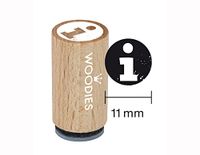 Ministempel Hout en rubber ministempel 15 x 25 mm