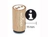 Ministempel Hout en rubber ministempel 15 x 25 mm