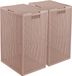 Curver Kaya Wasmand met deksel - 60L - 2 stuks - 38x29x58,5 cm - Warm Taupe