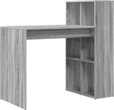 vidaXL Bureau Grijs Sonoma Bewerkt Hout 108 x 55 x 103.5 cm