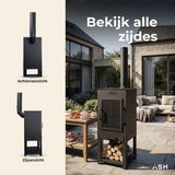 ASH Flare Tuinhaard met Kookplaat – Buiten BBQ & Wok in één – Inclusief Grillrooster & Houtopslag