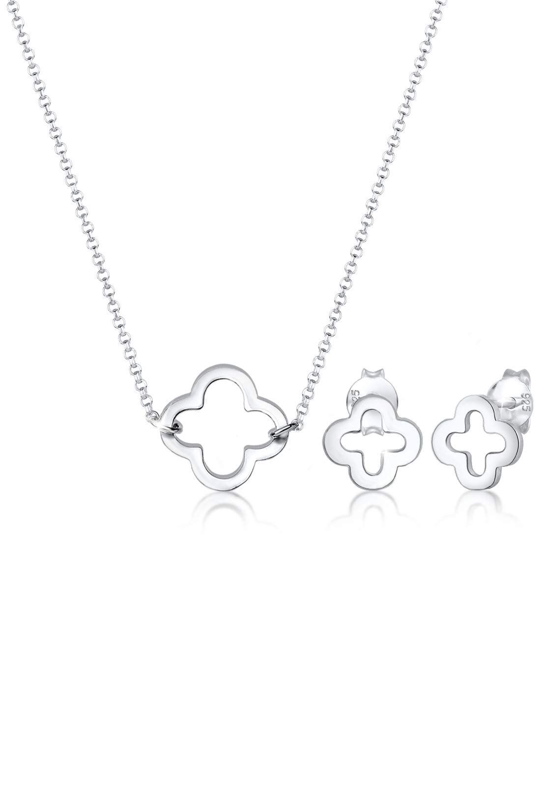 Elli Sieraden Set Sieradenset shamrock lucky charm trend mojo 925 Sterling zilver