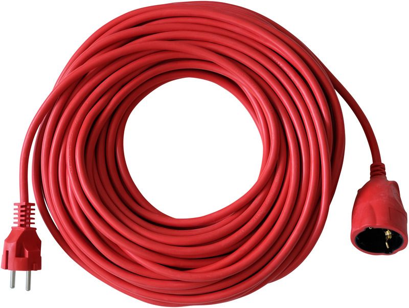Brennenstuhl 25m Red Extension Cord - Male to Female - PVC - Straight Connectors
