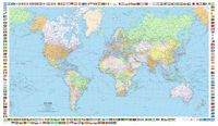 Weltkarte Hallwag Kümmerly+Frey AG Welt political wall map laminated