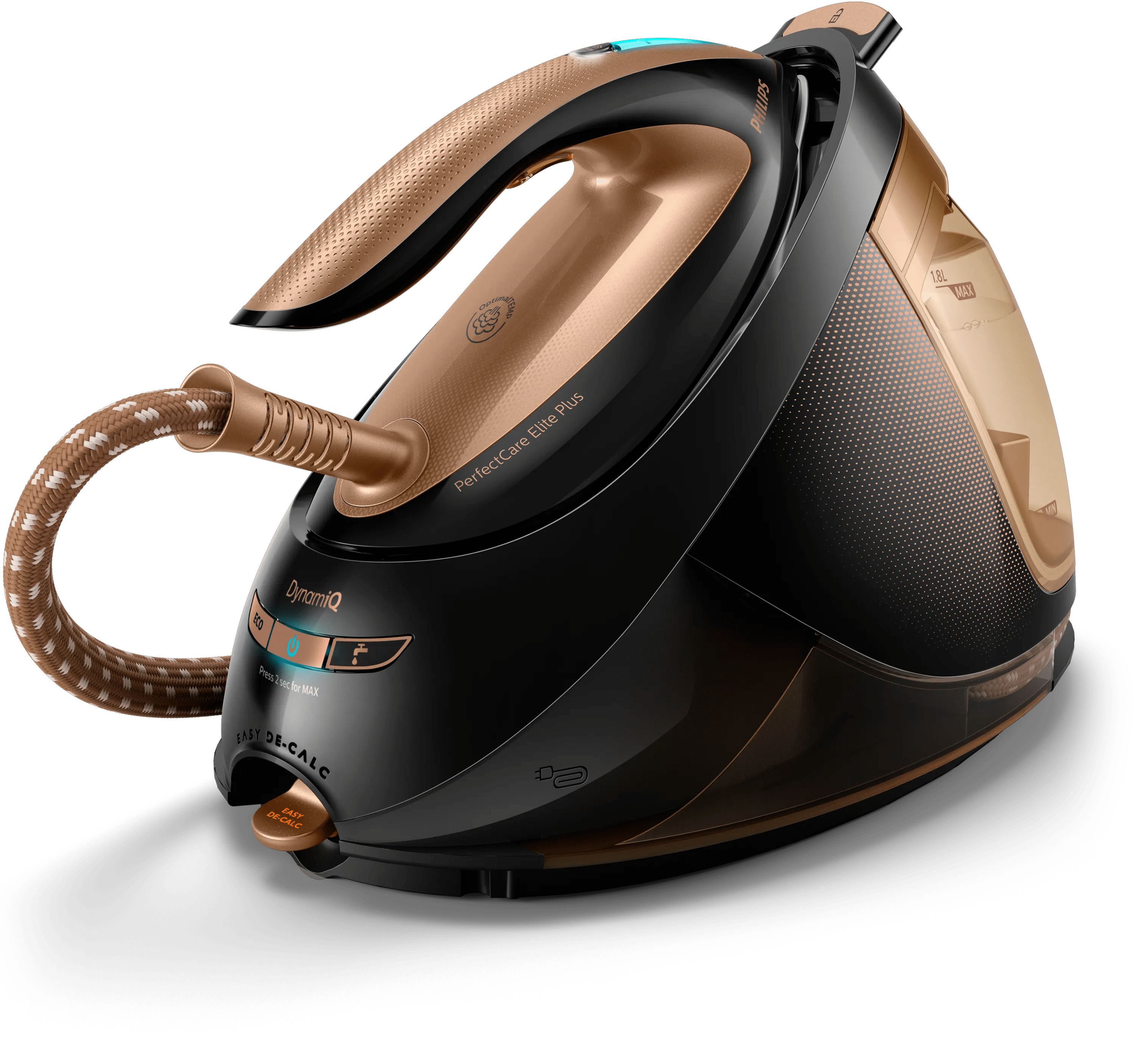 Philips PerfectCare Elite Plus GC9682/80 - Stoomgenerator - 2700W - 1.8L - Zwart/Bruin