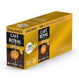 Café Royal Espresso Promo Pack, 100 Nespresso compatibele capsules, 80% gerecycled aluminium, Rainforest Alliance gecertificeerd, 100% Arabica koffie, intensiteit 6