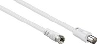 Goobay F (m) - Coax IEC (m) coaxkabel / wit - 5 meter