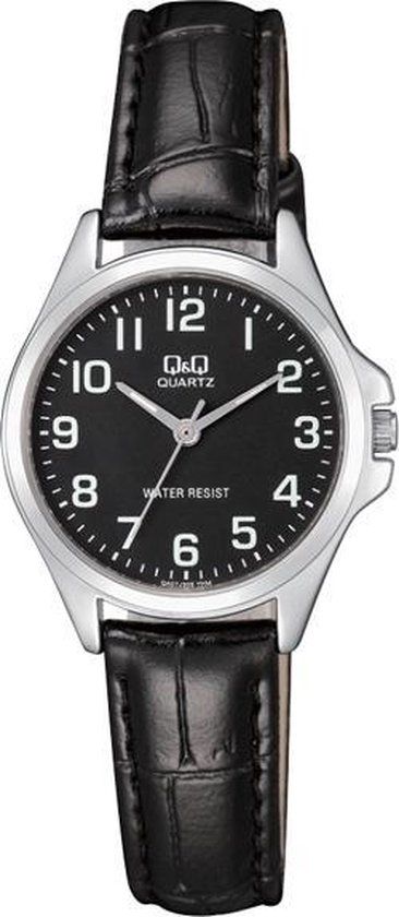 Q&Q by Citizen Q&Q QA07J305Y Dames Horloge - Zwart - Zilverkleurig - 5 ATM