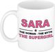 Bellatio Decorations Sara The woman, The myth the supergirl cadeau koffie mok / thee beker 300 ml
