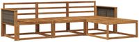 vidaXL - Buiten - bank - set - 4 - st - Naturel - Massief - Acacia - Hout