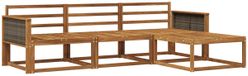 vidaXL - Buiten - bank - set - 4 - st - Naturel - Massief - Acacia - Hout