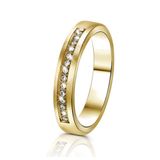 Lucardi Femme Bague d'amitié Marrakech - Bague - Cadeau - Acier - Doré