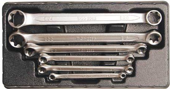 BGS Torx ringsleutel set E-profiel 6 delig 2268