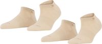 Burlington Everyday 2-Pack kort eenkleurig katoen multipack sneakersokken enkelsokken dames beige - maat 36-41