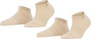 Burlington Everyday 2-Pack kort eenkleurig katoen multipack sneakersokken enkelsokken dames beige - maat 36-41