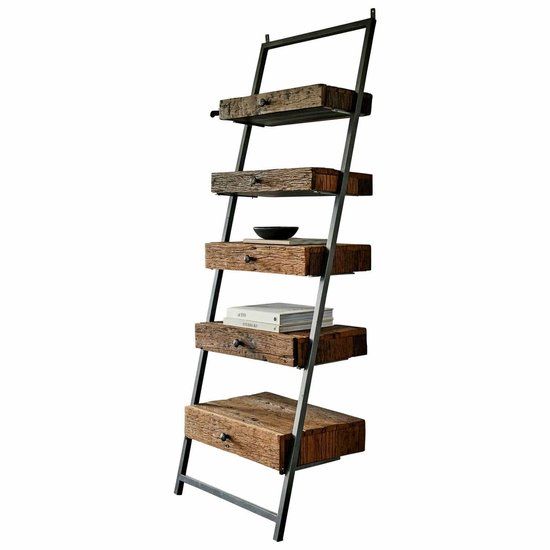 Loberon Kast Rosemill antiekbruin/zwart