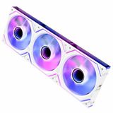 AsiaHorse Dawn Pro - 120mm ARGB PC Ventilator - Daisy Chain - PWM - Dual Zone RGB - 3x - Forward - Wit