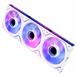 AsiaHorse Dawn Pro - 120mm ARGB PC Ventilator - Daisy Chain - PWM - Dual Zone RGB - 3x - Forward - Wit