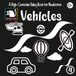 High contrast book Vehicles