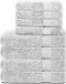 Komfortec Handdoekenset – Set van 8 - 4x Handdoek 50x100 cm en 4x Badhanddoek 70x140 cm - 100% Katoen - Wit
