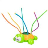 COLORBABY Aqua World 47648 Gazonsproeier, schildpad, waterspeelgoed voor kinderen, 360°-sproeistraal, 20 x 28 x 10 cm, 6 kleurrijke sproeiers, outdoor-spelletjes, slangadapter, zomerspeelgoed, 3 jaar