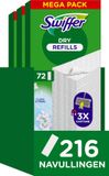 Swiffer Vloerreiniger Droge Vloerdoekjes - Schoon & Fris - 3 x 72 = 216 Navullingen