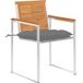 Maison Exclusive - Fauteuil de jardin avec coussin Lot de 2 Acacia massif et Acier