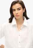 Superdry - Lang strandoverhemd - Dames - Katoen - Wit