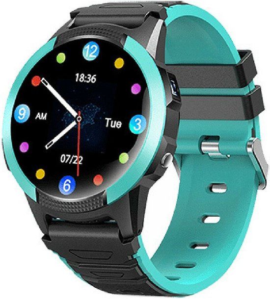 SaveFamily Slim 4G Smartwatch voor kinderen met videogesprek, kindergps-horloge met bellen, chatten, SOS-knop, stopwatch, stappenteller. Waterdicht IP67. Modern en discreet ontwerp (Groen)