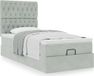 Prolenta Maison Exclusive - Ottomaans bedframe met matrassen, lichtgrijs, 90x190 cm, fluweel