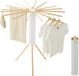 Trépied pour vêtements - Gain de place - Pliable - Bois/Blanc