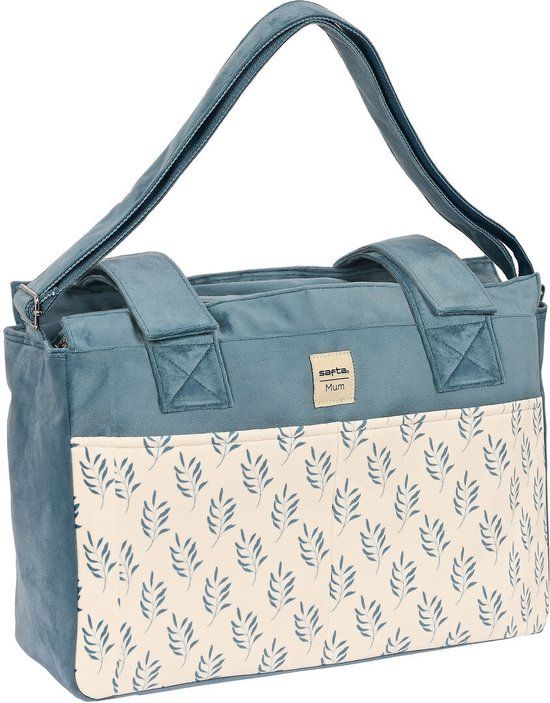 Luiertas Safta Leaves Turkoois (46 x 26 x 15 cm) - Multikleur