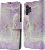 iMoshion Book Case for Samsung Galaxy A13 4G - Purple Marble - with Card Holder