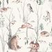 Rasch Behang 300048 - Licht vliesbehang met bosdieren in zacht beige, bruin en groen; kinderkamer behang - 10,05 m x 0,53 m (l x b)