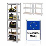 Merkloos Stellingkast - 200x120x60 cm - 875 kg - metaal - zilver