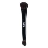 Saie The Double Brush Multifunctionele make-upkwast met dubbele punt voor onderstrepen, contouren en verbergen, grote gezichtsborstel voor nauwkeurig modelleren en aanbrengen